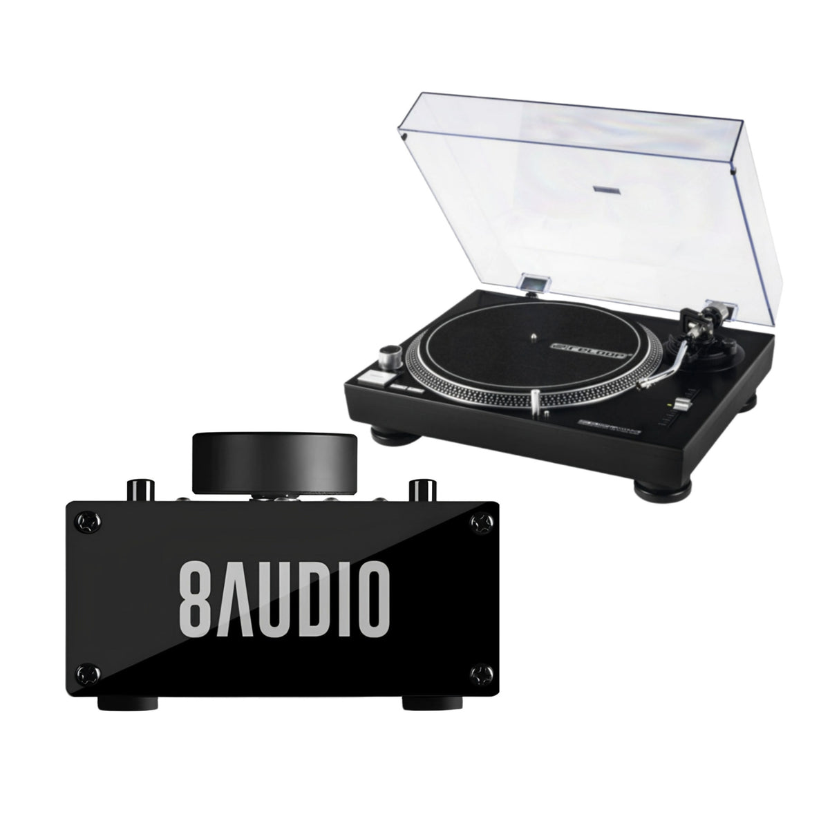 Reloop RP2000 Professional Direct Drive USB Turntable with Amplifier System - 1