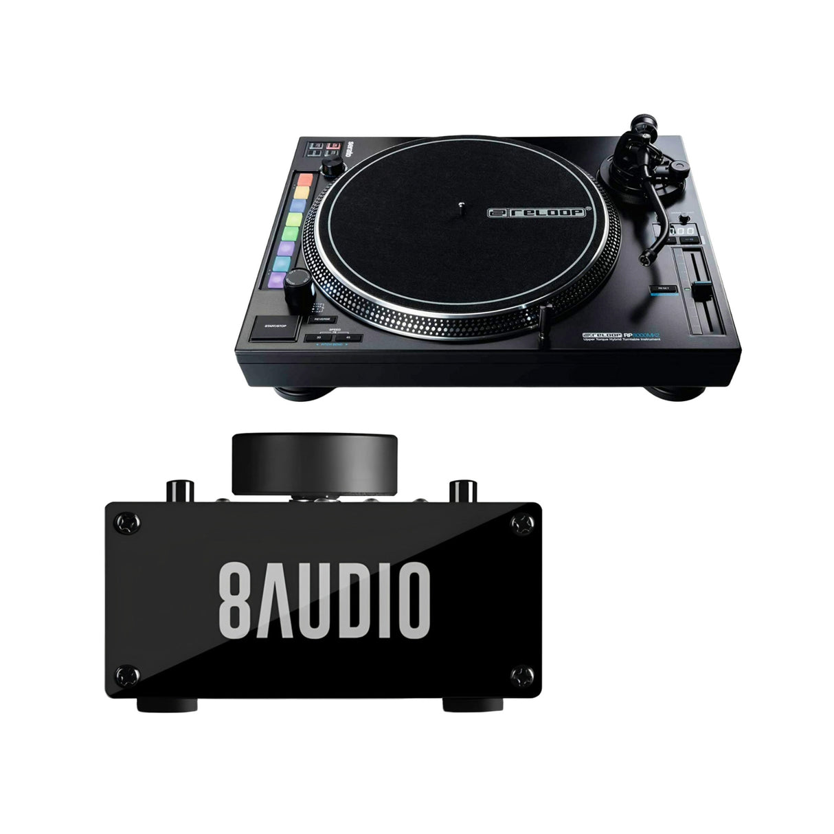Reloop RP-8000 MK2 Advanced Hybrid Torque Turntable with Amplifier System - 1