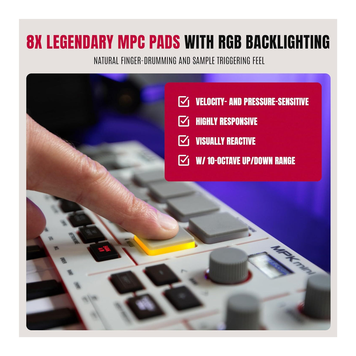 Akai Professional MPK Mini IV 25-Key USB-C MIDI Keyboard Controller (Black)