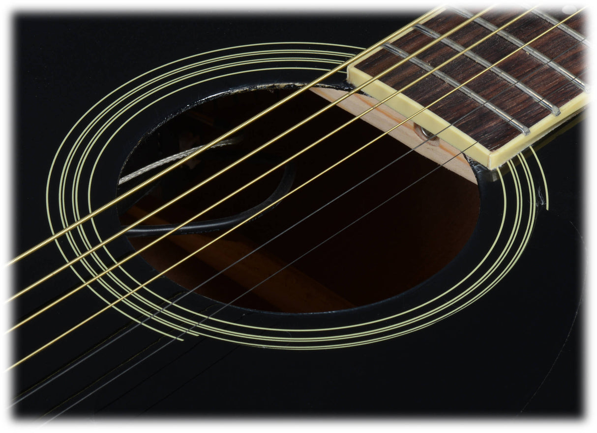Ibanez PF15ECE PF Dreadnought Cutaway Acoustic-Electric Cutaway Guitar (Black)