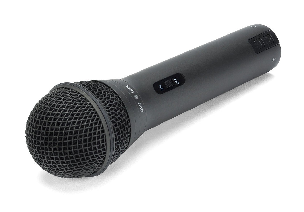 Samson Q2U Handheld Dynamic USB Microphone Recording and Podcasting Pack (Black) (Open Box)