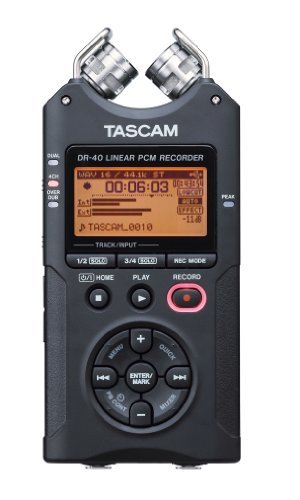 Tascam DR-40 Handheld 4-Track Recorder with Boom Arm/Adapter and 32GB microSD