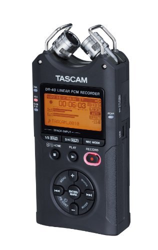 Tascam DR-40 Handheld 4-Track Recorder with Boom Arm/Adapter and 32GB microSD