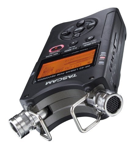 Tascam DR-40 Handheld 4-Track Recorder with Boom Arm/Adapter and 32GB microSD