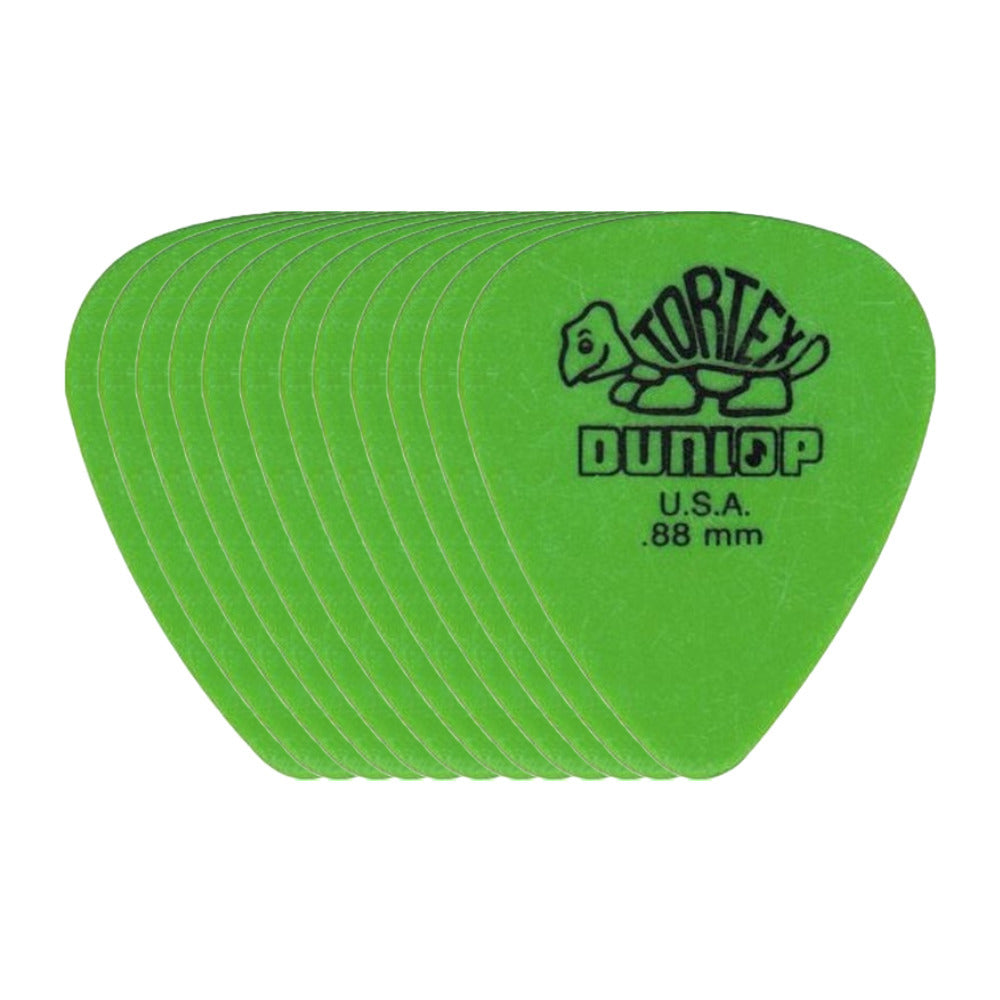 Dunlop 418P88 Tortex Standard .88mm Green Guitar Picks (12-Pack)