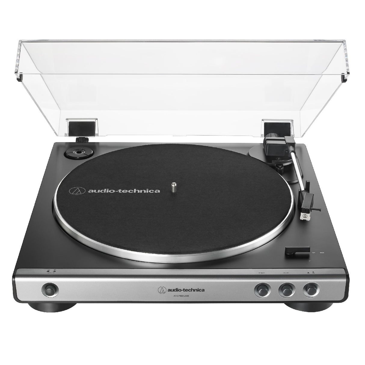 Audio-Technica AT-LP60X-USB Turntable Gunmetal with Presonus Eris 3.5 Monitors