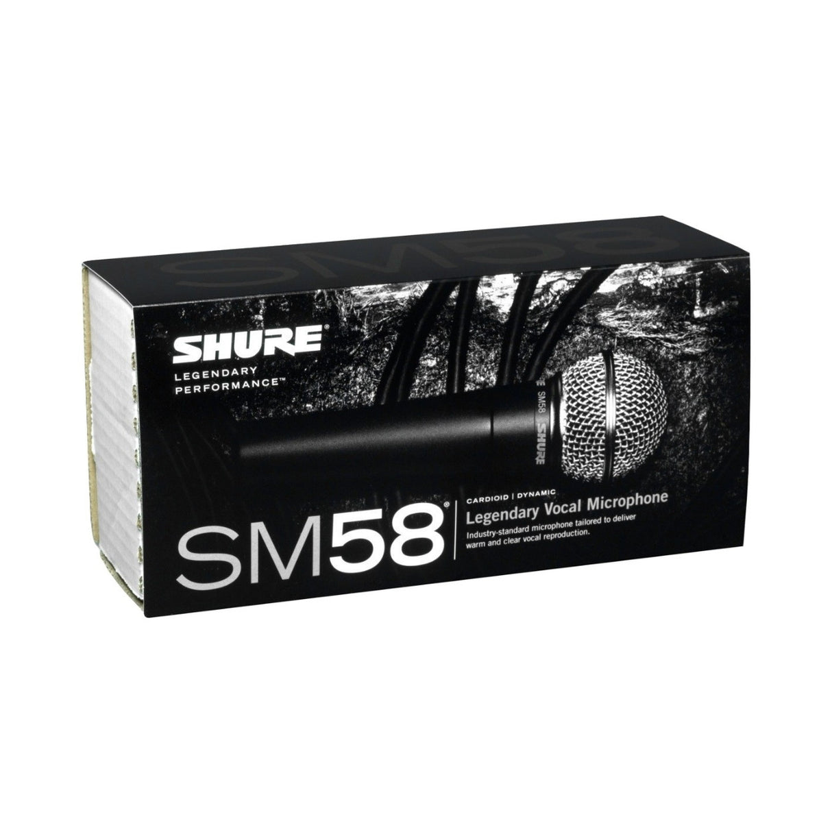 Shure SM58-LC Vocal Microphone with Knox Gear Boom Arm, Pop Filter and XLR Cable