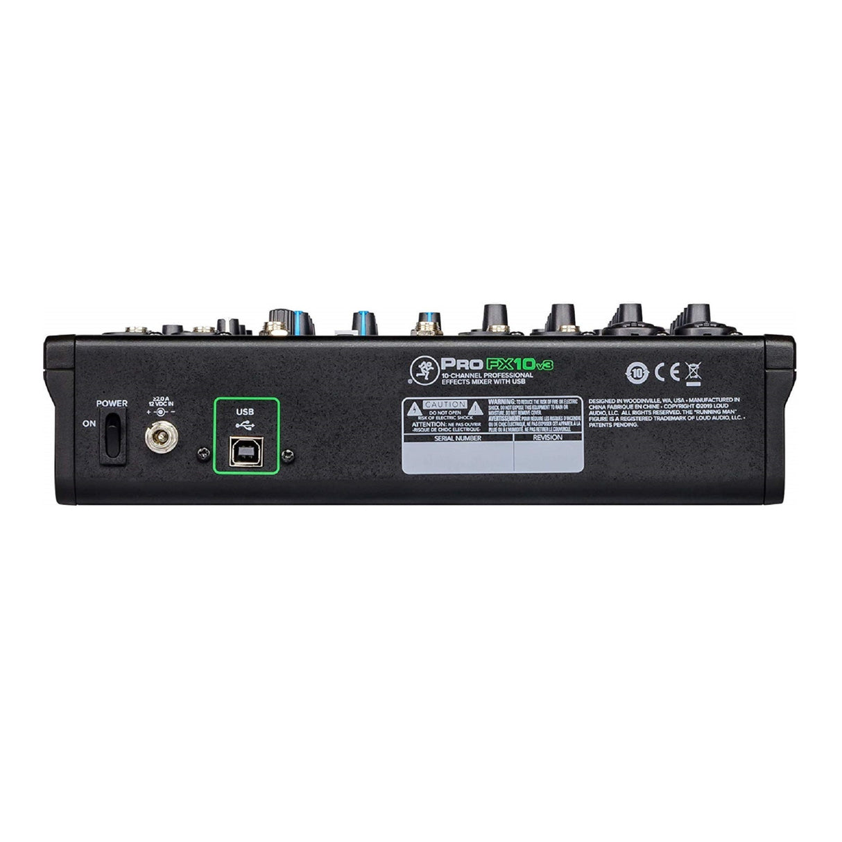 Mackie ProFX Series, Mixer - Unpowered, 10-Channel w/USB (ProFX10v3)