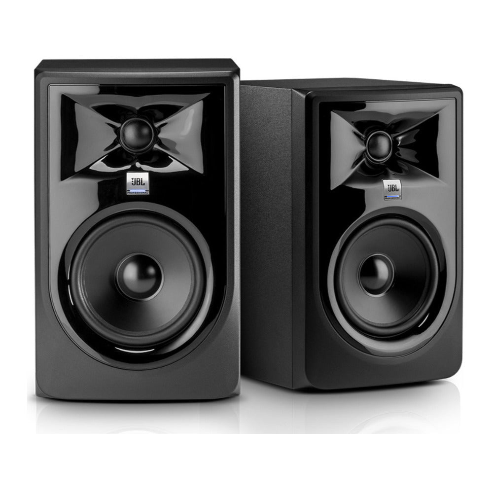 JBL 308P MkII Powered 8-inch Two-Way Studio Monitor (Pair) with Accessory Bundle