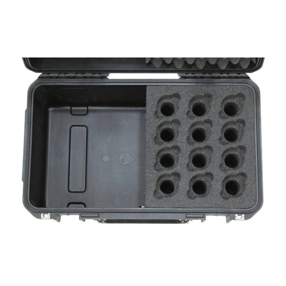 SKB Music iSeries Waterproof 12-Mic Case with Storage Compartment