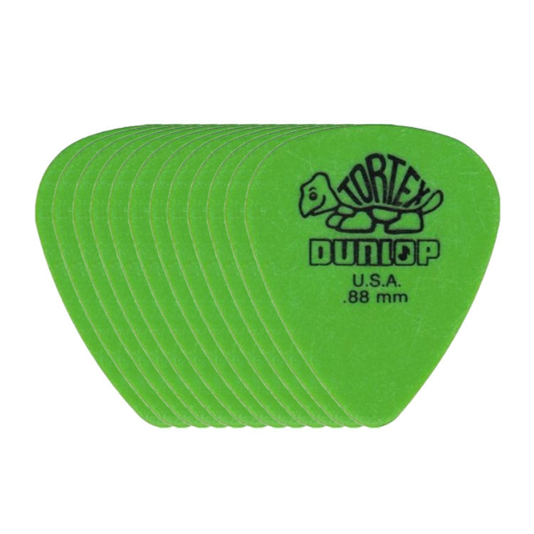 Dunlop 418P88 Tortex Standard .88mm Green Guitar Picks (12-Pack)