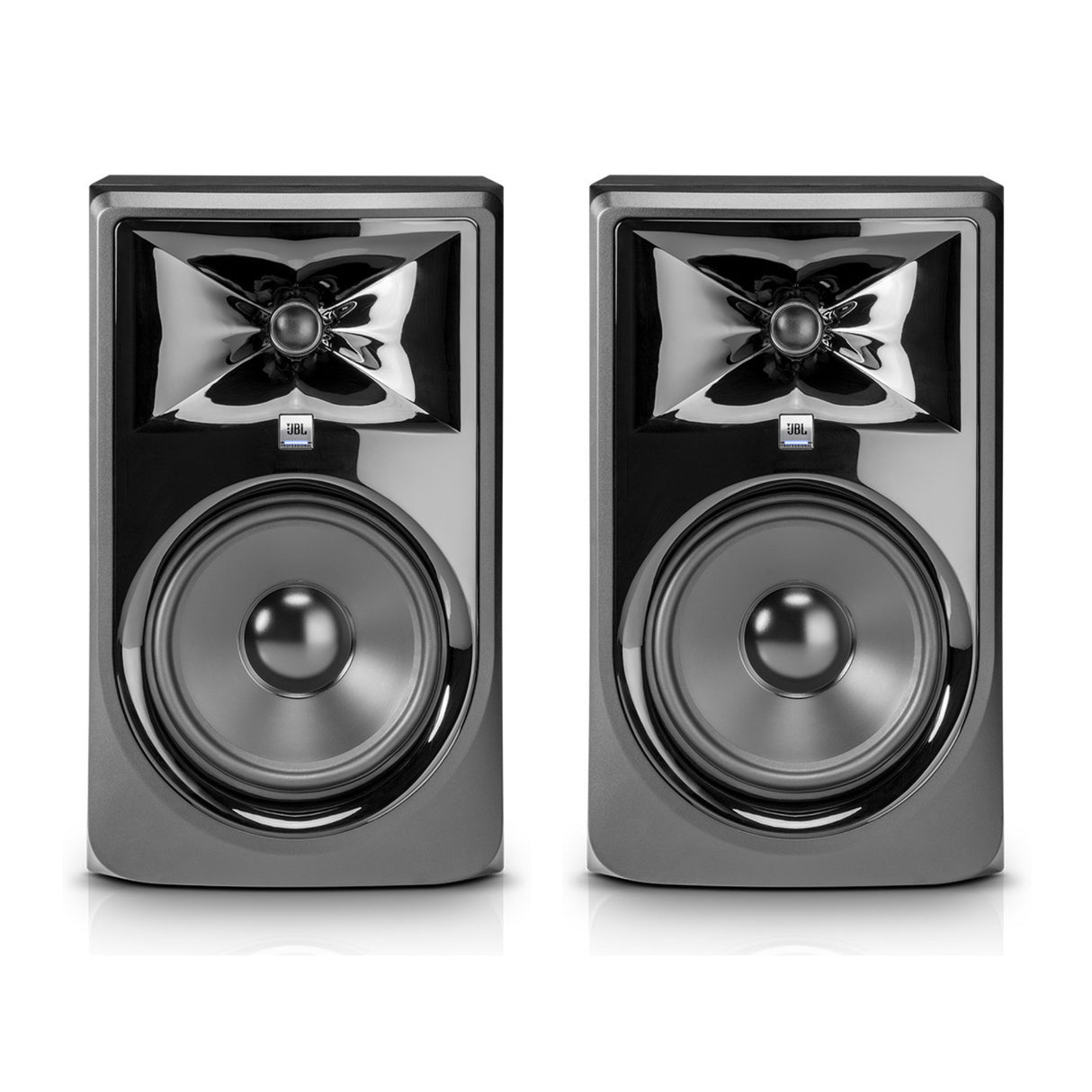 JBL 308P MKII Powered 8-Inch Two-Way Studio Monitor (Pair) with Monitor Stands