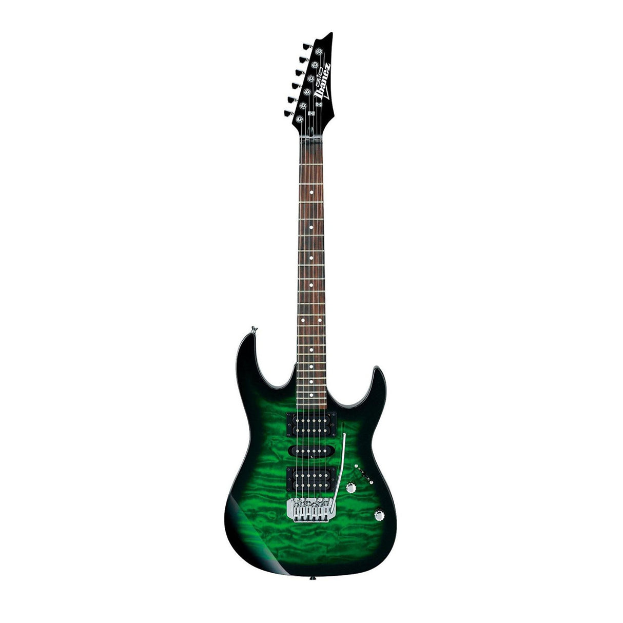 Ibanez GRX70QA GIO 6-String Electric Guitar (Transparent Emerald Burst)