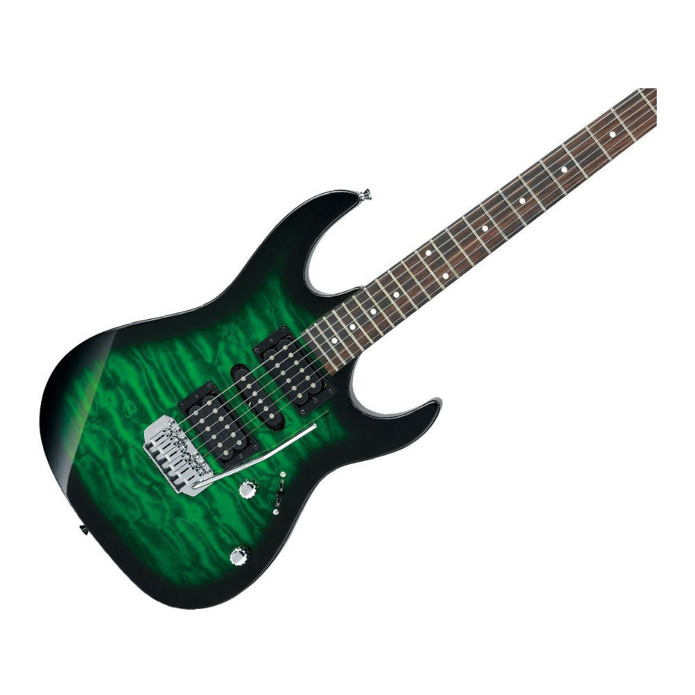 Ibanez GRX70QA GIO 6-String Electric Guitar (Transparent Emerald Burst)