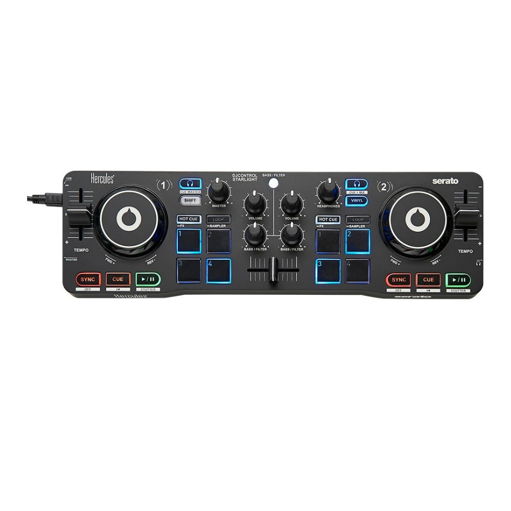 Hercules DJ Control Starlight Compact Controller with Serato DJ Lite Bundle