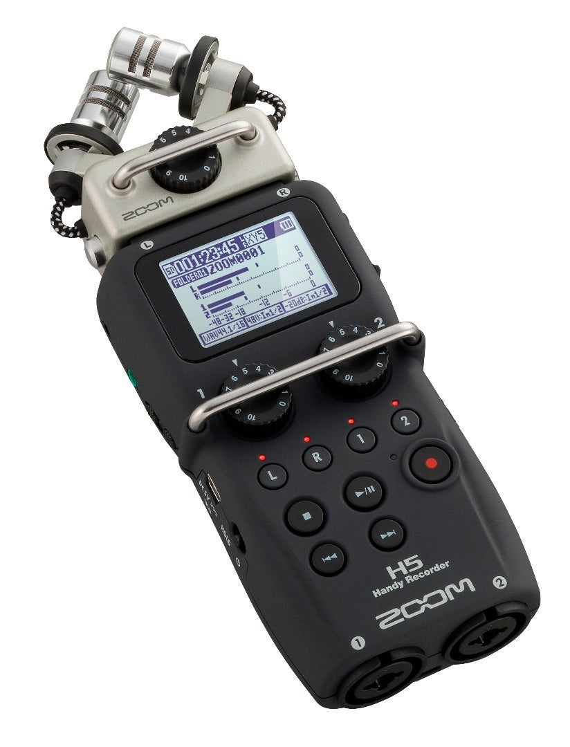 Zoom H5 Portable Handy Recorder with ZDM-1 Podcast Microphone Pack Bundle
