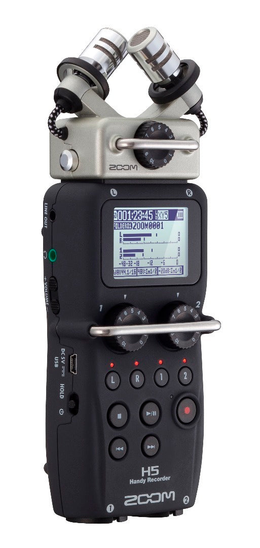 Zoom H5 Portable Handy Recorder with ZDM-1 Podcast Microphone Pack and 64GB Card