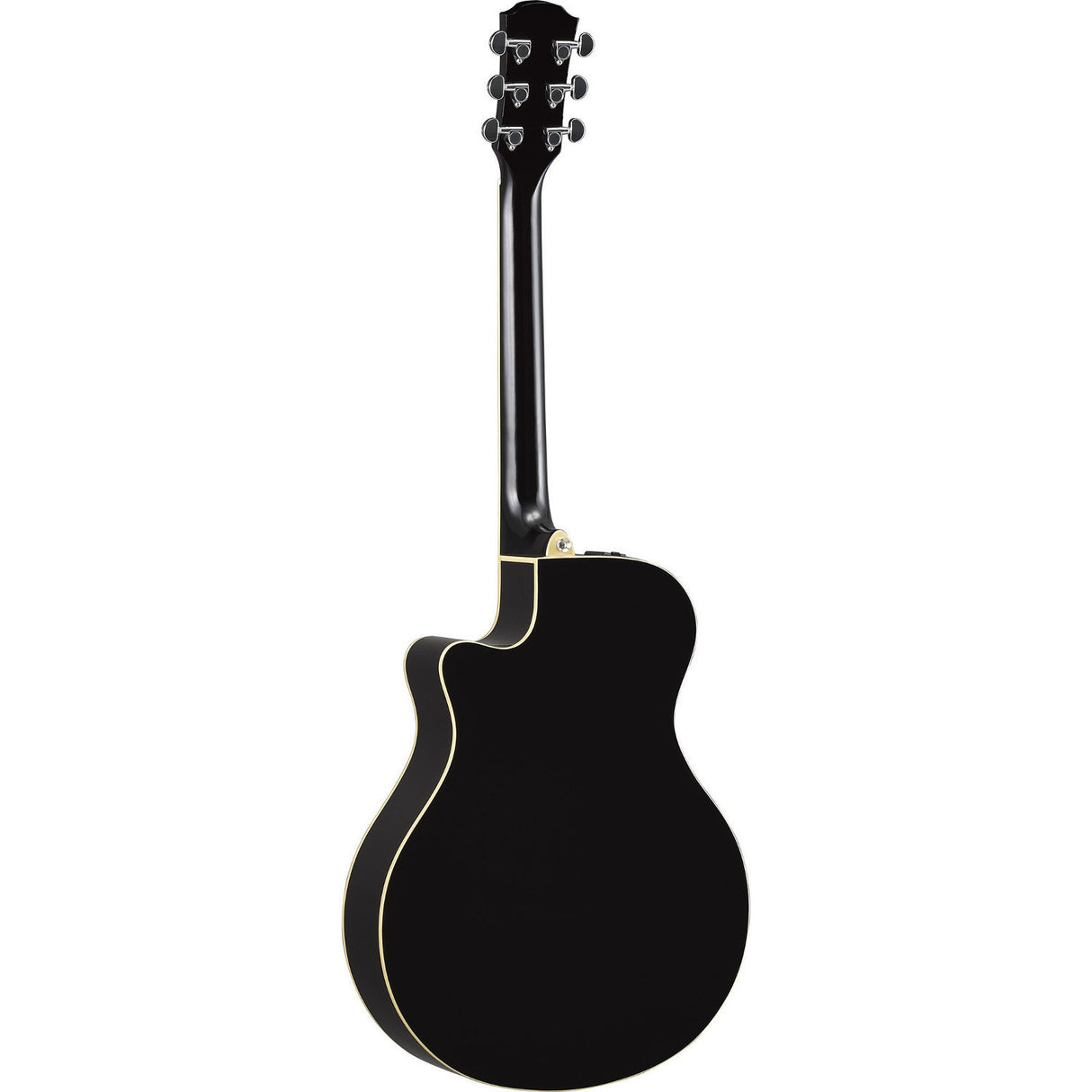Yamaha APX600BL Thinline Acoustic-Electric Guitar (Black) with Case and Picks