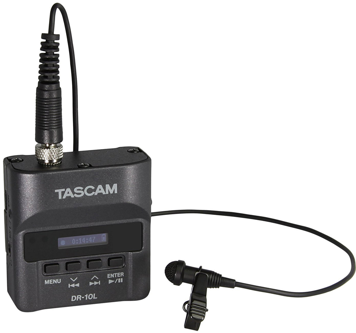 Tascam DR-10L Compact Digital Audio Recorder and Lavalier Mic Combo (Black)