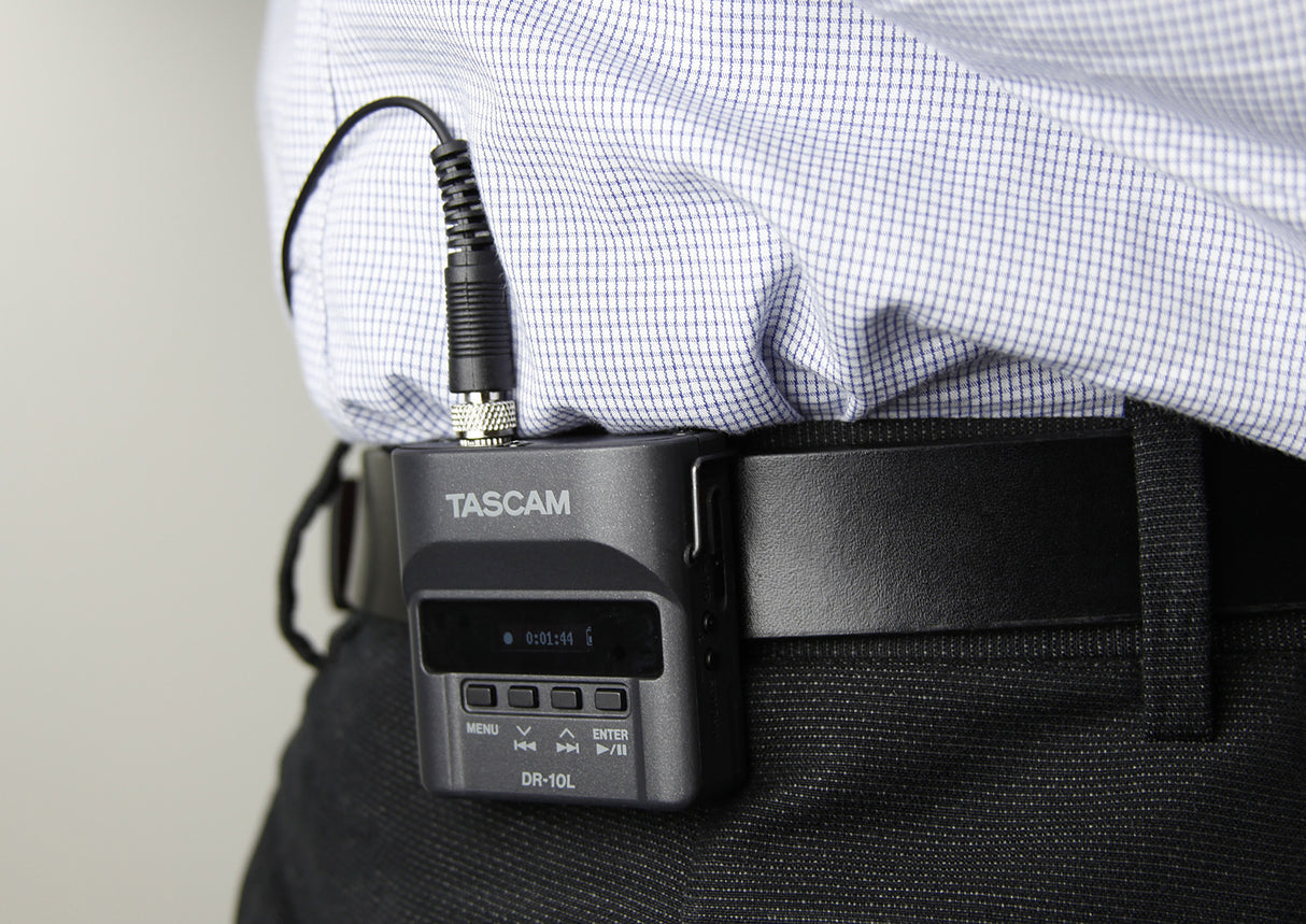 Tascam DR-10L Compact Digital Audio Recorder and Lavalier Mic Combo (Black)
