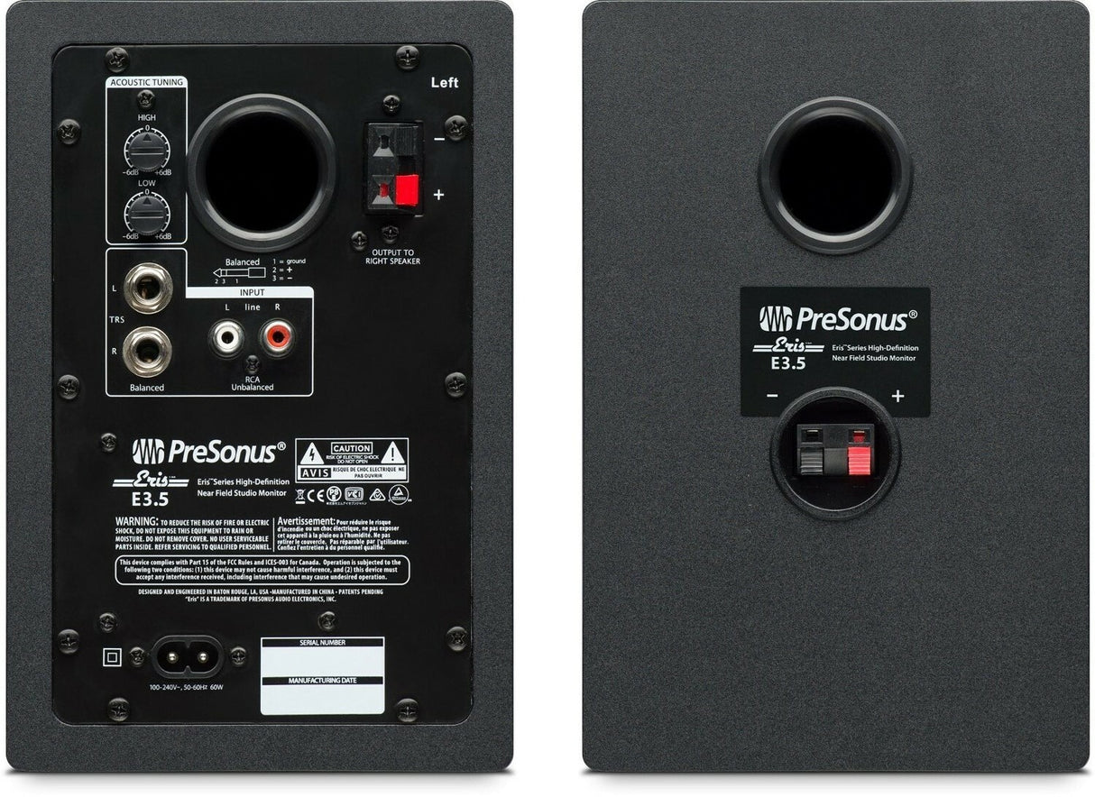 Presonus 2-Way 3.5-inch Near Field Studio Monitor (PAIR)