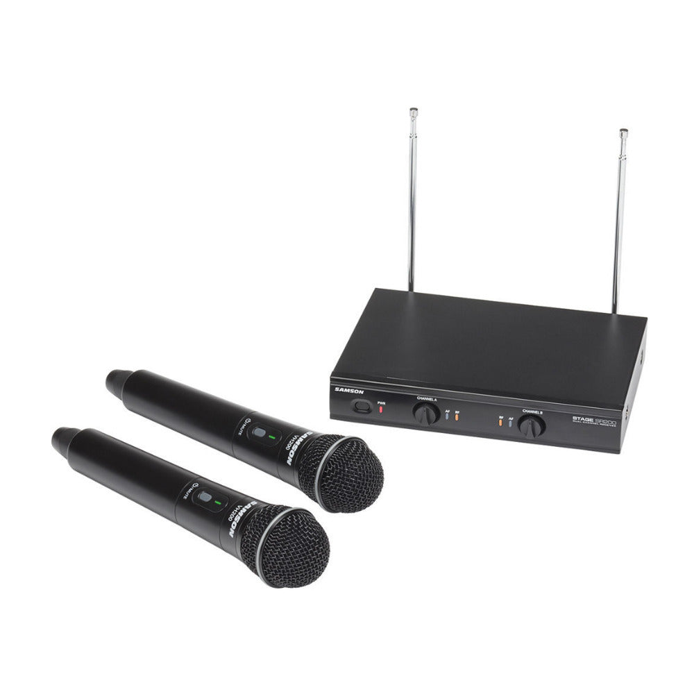 Samson Stage 200 Dual Channel Handheld VHF Wireless System (Group D)