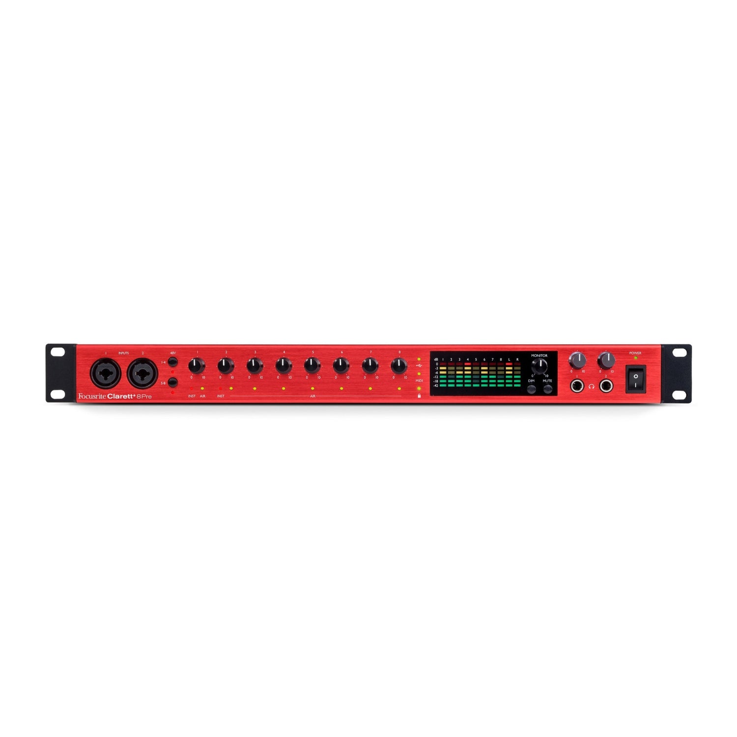 Focusrite Clarett+ 8Pre 18-in/20-out Audio Interface