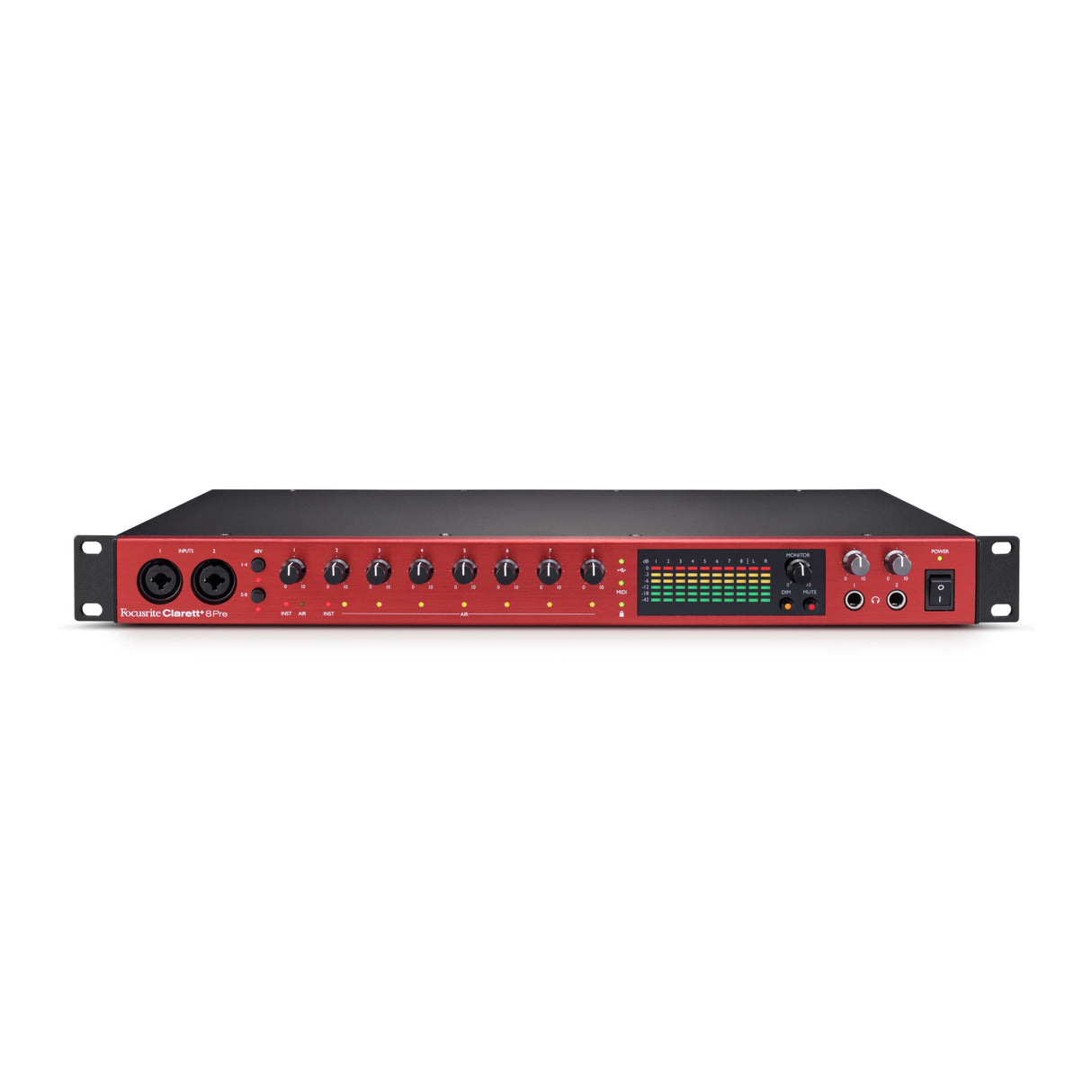 Focusrite Clarett+ 8Pre 18-in/20-out Audio Interface