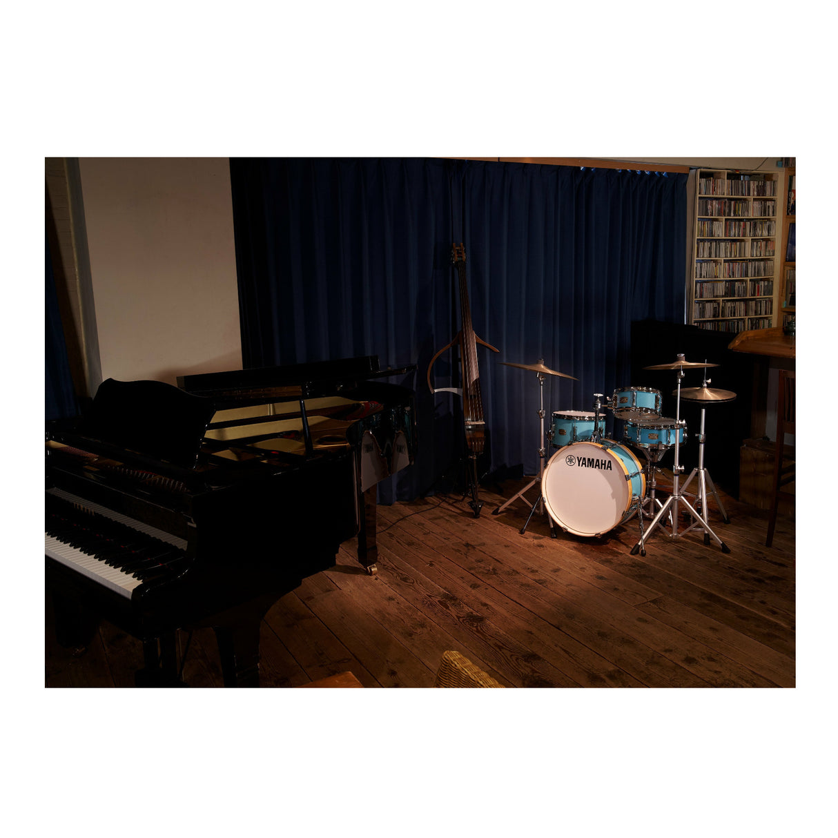 Yamaha SBP0F4H Stage Custom Hip 4-Piece Drum Shell Pack (Matte Surf Green)