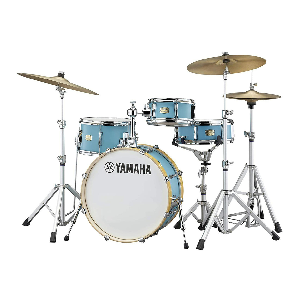 Yamaha SBP0F4H Stage Custom Hip 4-Piece Drum Shell Pack (Matte Surf Green)