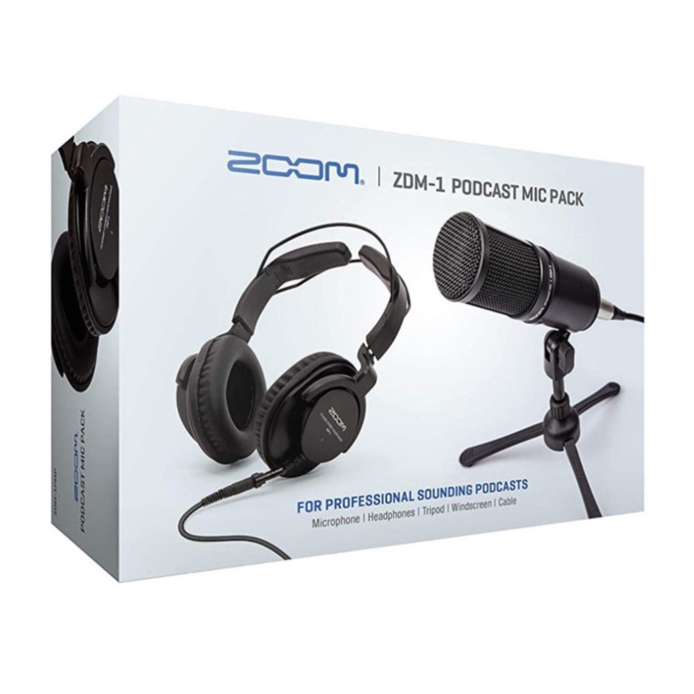 Zoom ZDM-1 Podcast Microphone Pack Accessory Bundle and Boom Arm