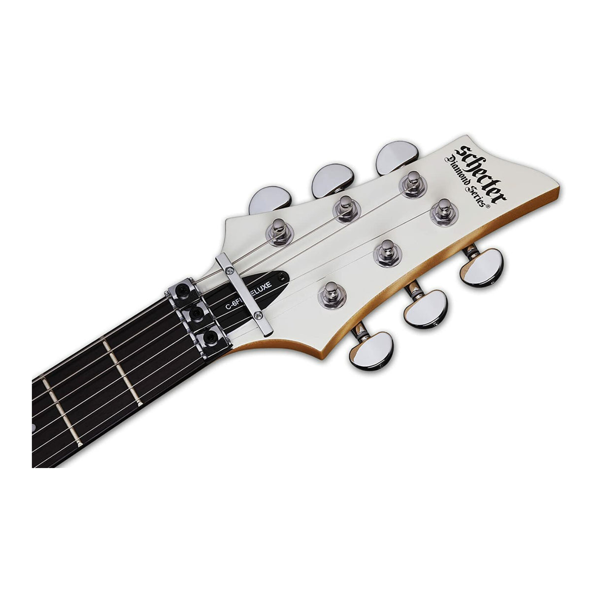 Schecter C-6FR Deluxe 6-String Electric Guitar (Right-Hand, Satin White)