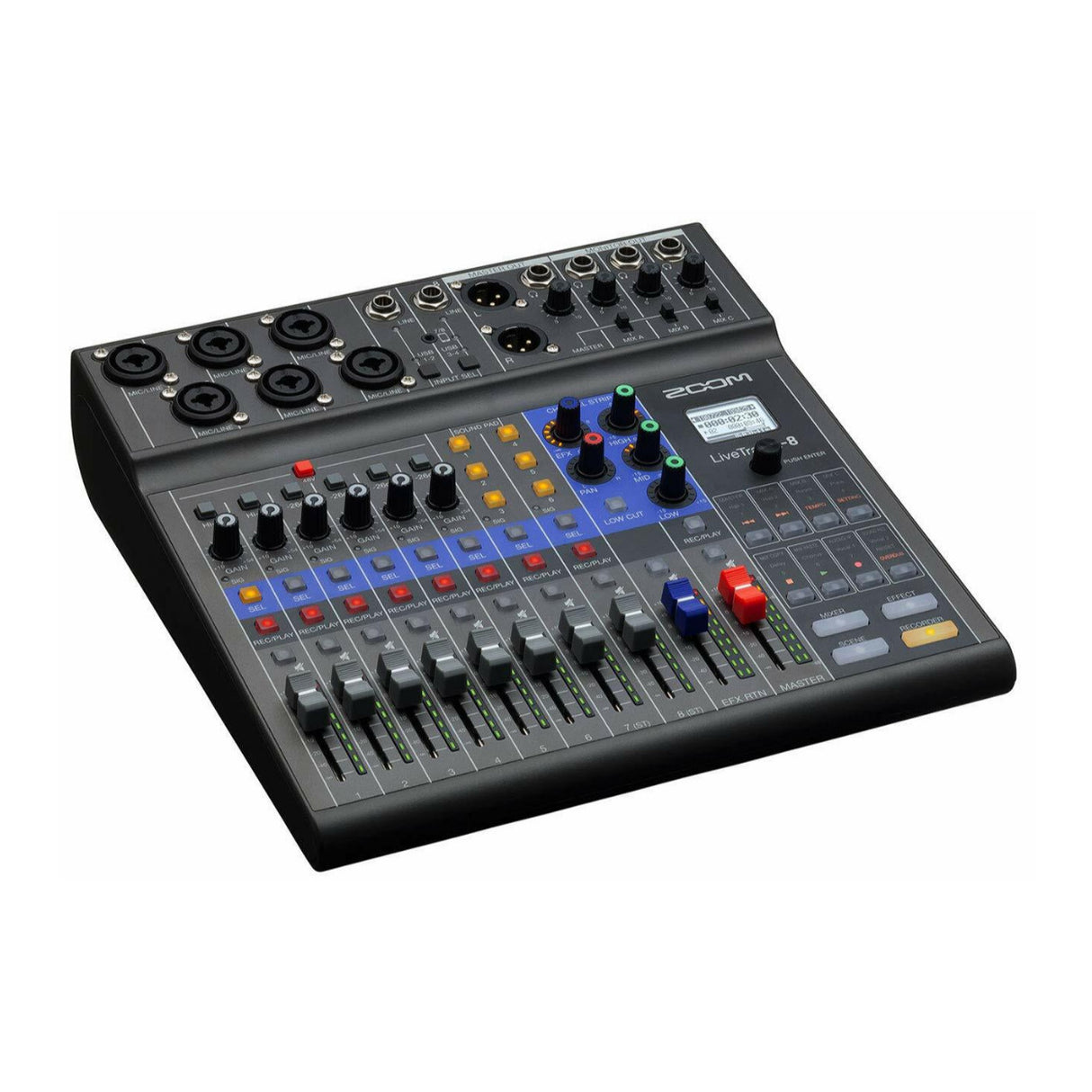 Zoom LiveTrak L8 Portable 8 Channel Digital Mixer and MultitrackRecorder Bundle