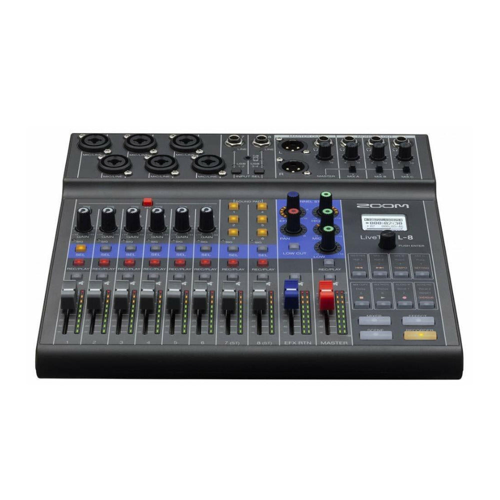Zoom LiveTrak L8 Portable 8 Channel Digital Mixer and MultitrackRecorder Bundle
