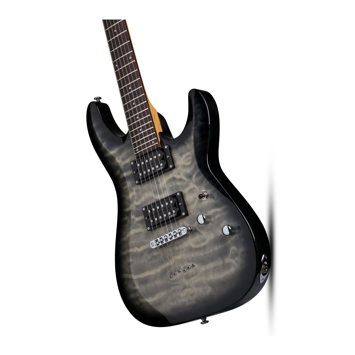 Schecter C-6 Plus 6-String Electric Guitar (Right-Hand, Charcoal Burst)