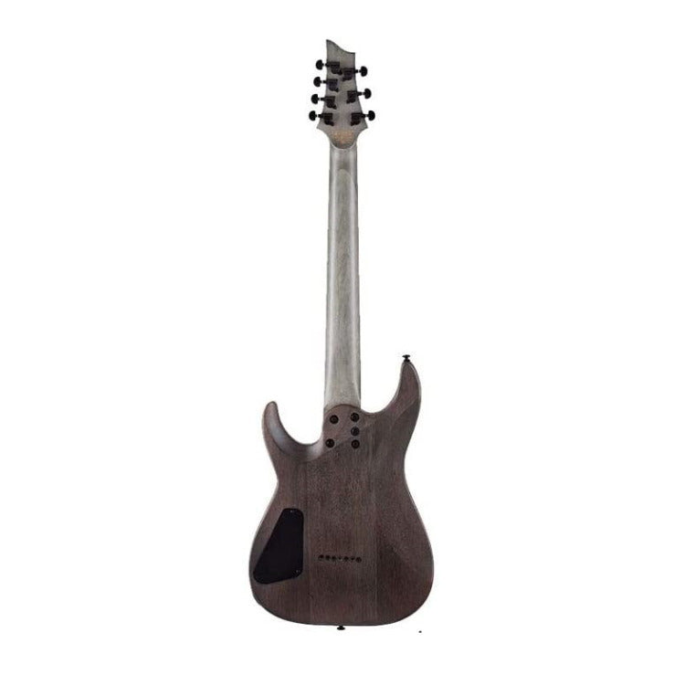 Schecter Omen Elite-7 7-String Electric Guitar (See-Thru Blue Burst) Bundle