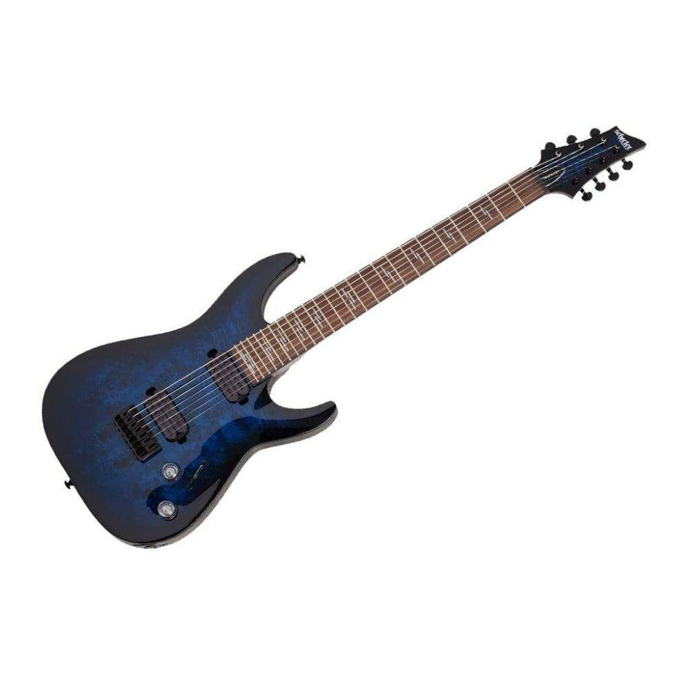 Schecter Omen Elite-7 7-String Electric Guitar (Right-Hand, See-Thru Blue Burst)