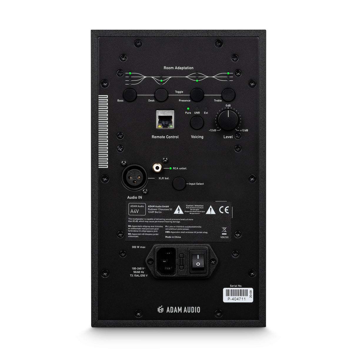 Adam Audio A4V Powered Two Way Studio Monitor 2 Pack with Isolation Pads Bundle