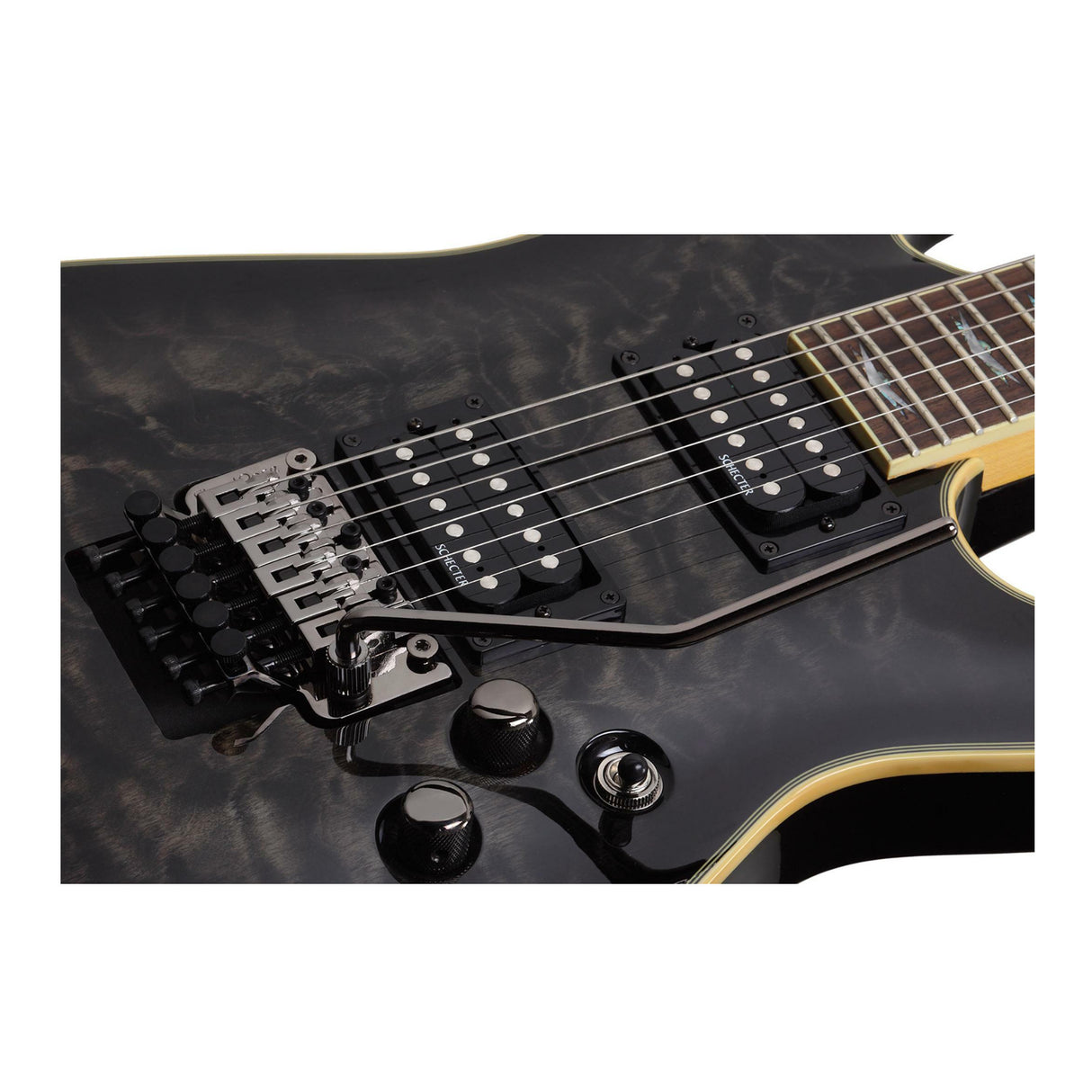 Schecter Omen Extreme-6 FR Electric Guitar (RIght-Hand, See-Thru Black)