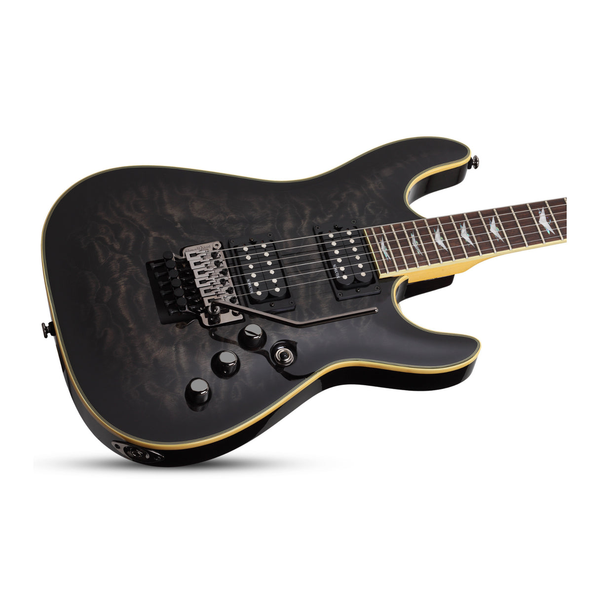Schecter Omen Extreme-6 FR Electric Guitar (RIght-Hand, See-Thru Black)