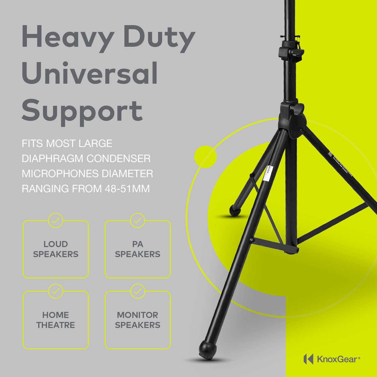 Knox Gear Tripod Air-cushion Speaker Stand (Single)