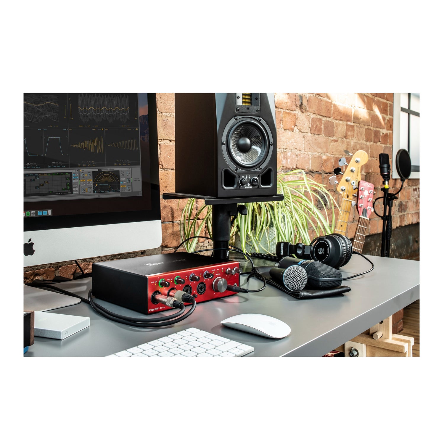 Focusrite Clarett Plus 4Pre 18 In and 8 Out Audio Interface with Cables Bundle