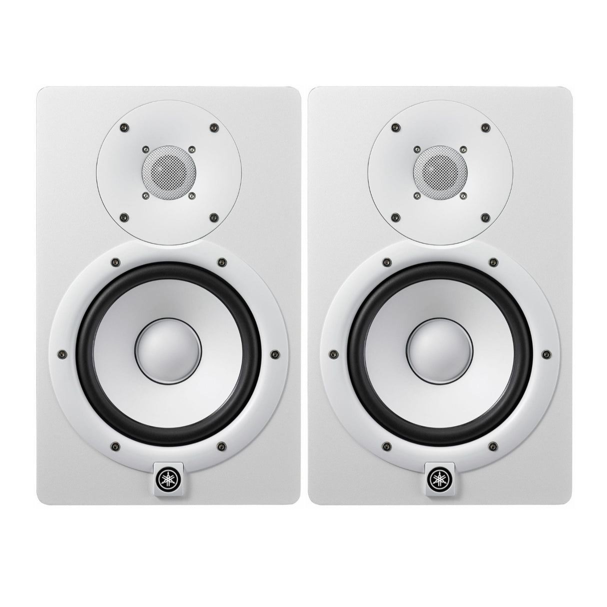Yamaha HS7W 6.5-Inch Powered Studio Monitor (White, 2-Pack) Bundle