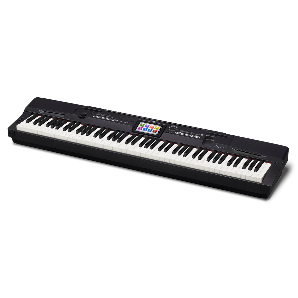 Casio PX-360BK 88-Key Digital Piano with Power Supply (Black, Large)