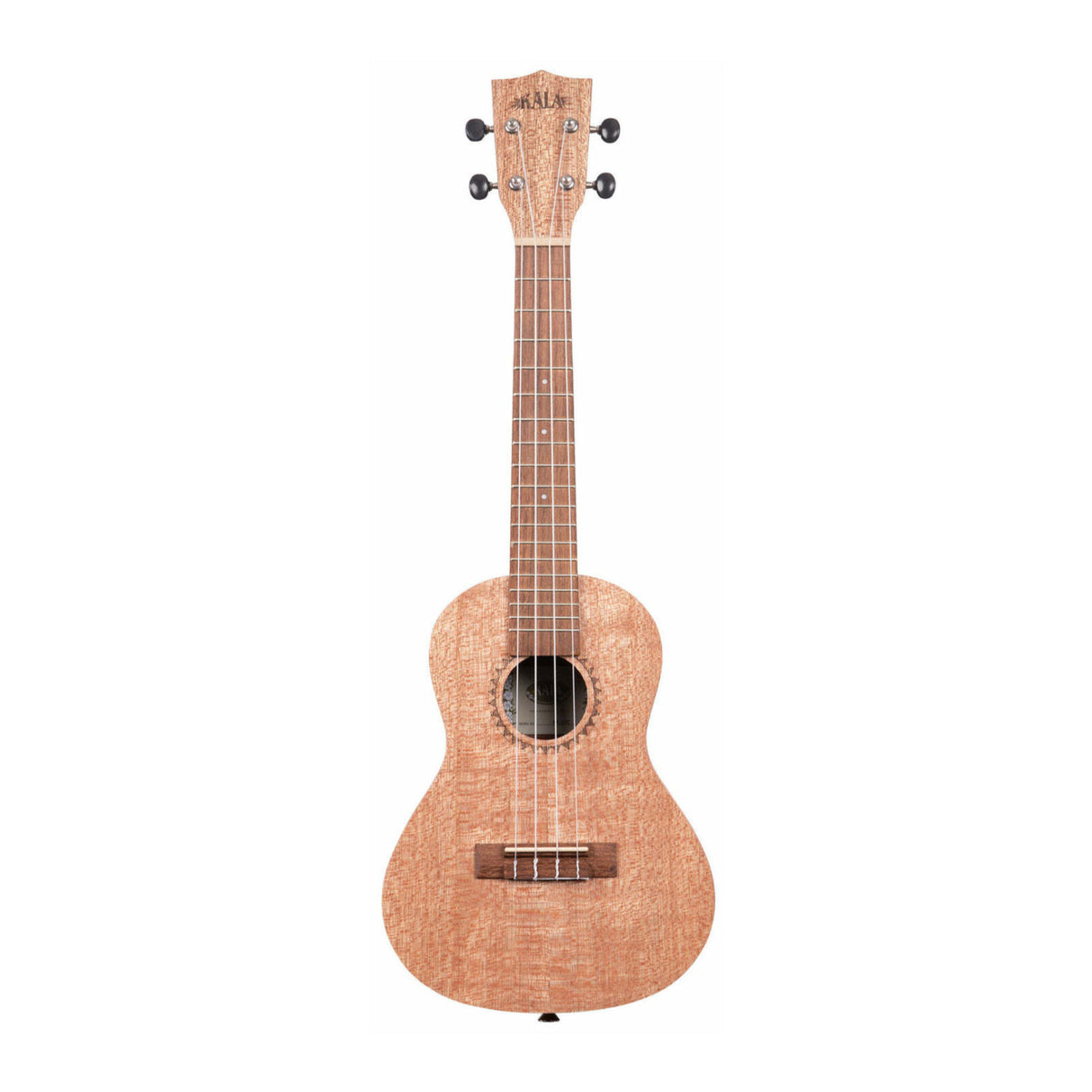 Kala Burled Meranti Concert Ukulele KA-20C with Chromatic Tuner and Strings