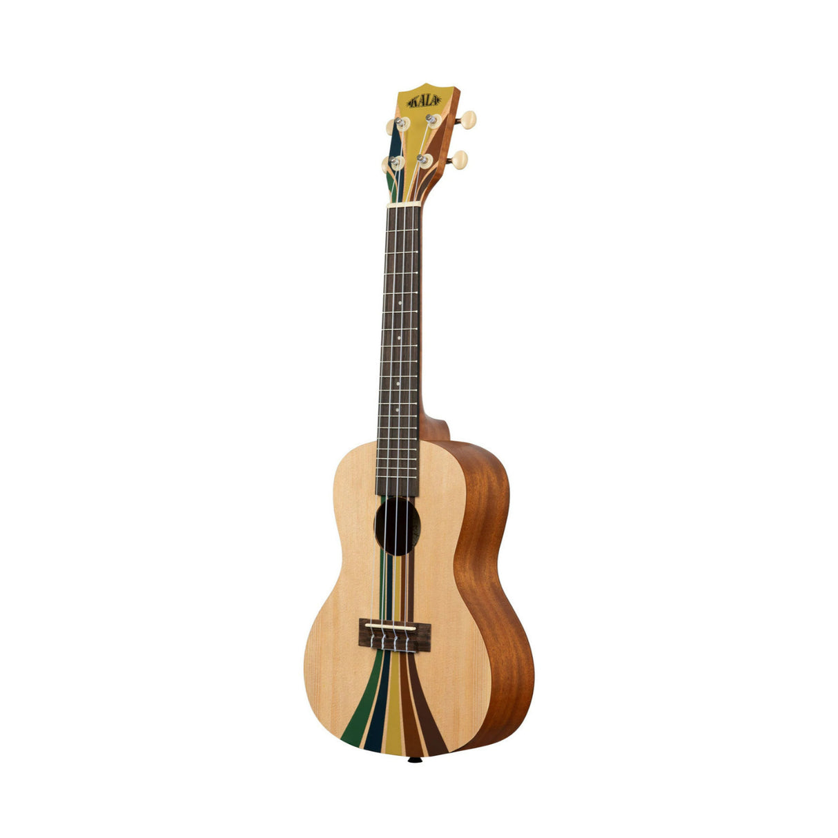 Kala Riptide Surfboard Ukulele (Mahogany) with Kala Gig Bag, Tuner and Strings