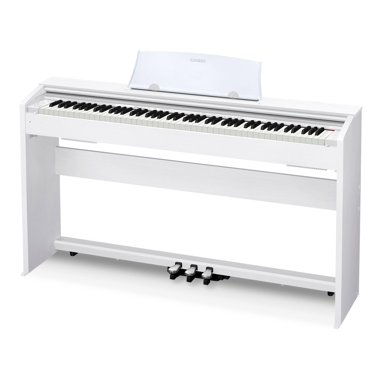 Casio PX-770WE Privia Digital Home Piano with Keyboard Bench and Learning Book