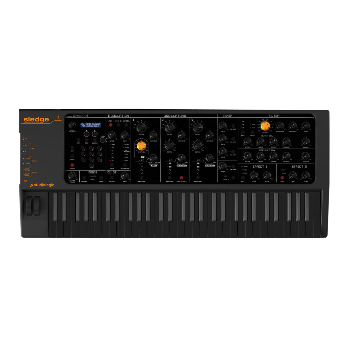 Studiologic Sledge 2 Synthesizer with Keyboard Stand and Sustain Pedal