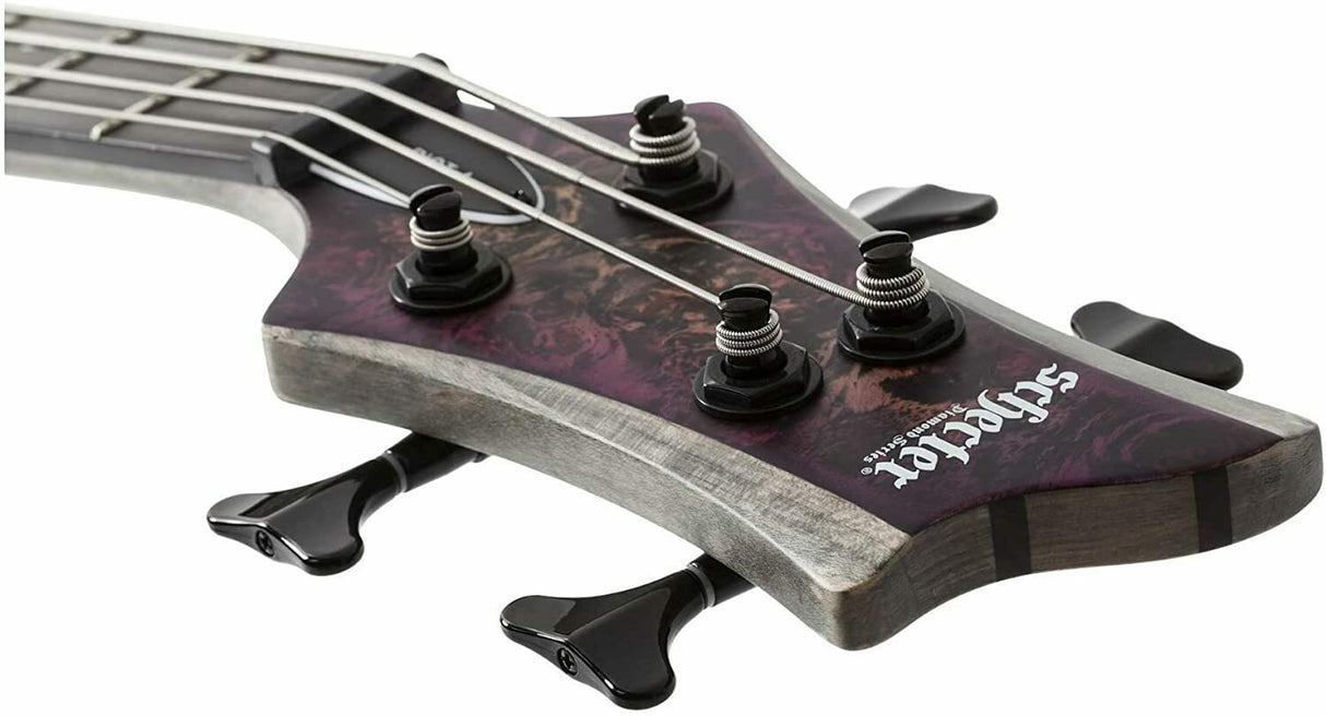 Schecter Riot-4 Bass 4-String Left-Hand Guitar (Aurora Burst)