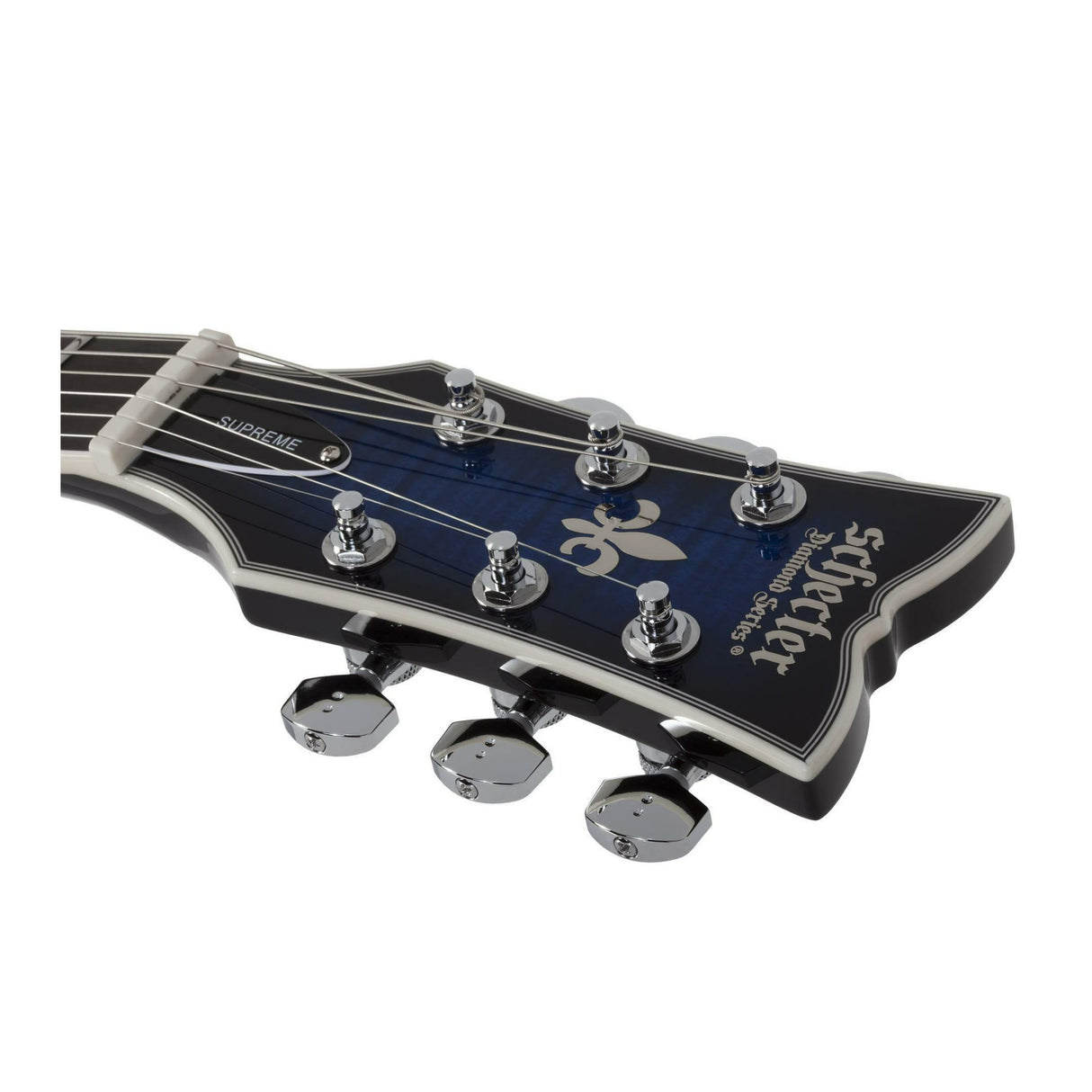 Schecter Solo-II Supreme 6-String Electric Guitar (See Thru Blue Burst)